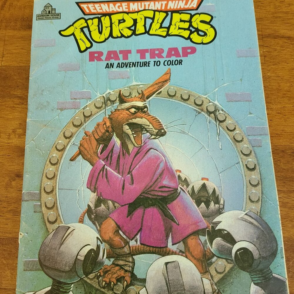 Vintage Teenage Mutant Ninja Turtles Rat Trap Coloring Book 1988 Mirage Studios